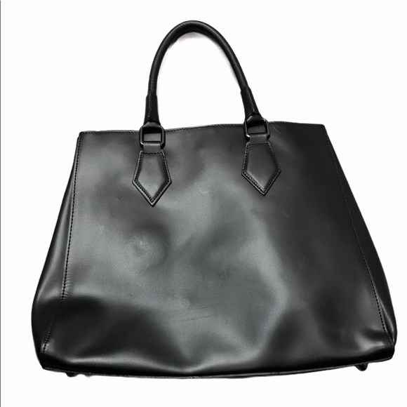 Beautiful handbag black faux cowhide stripe - Picture 2 of 5